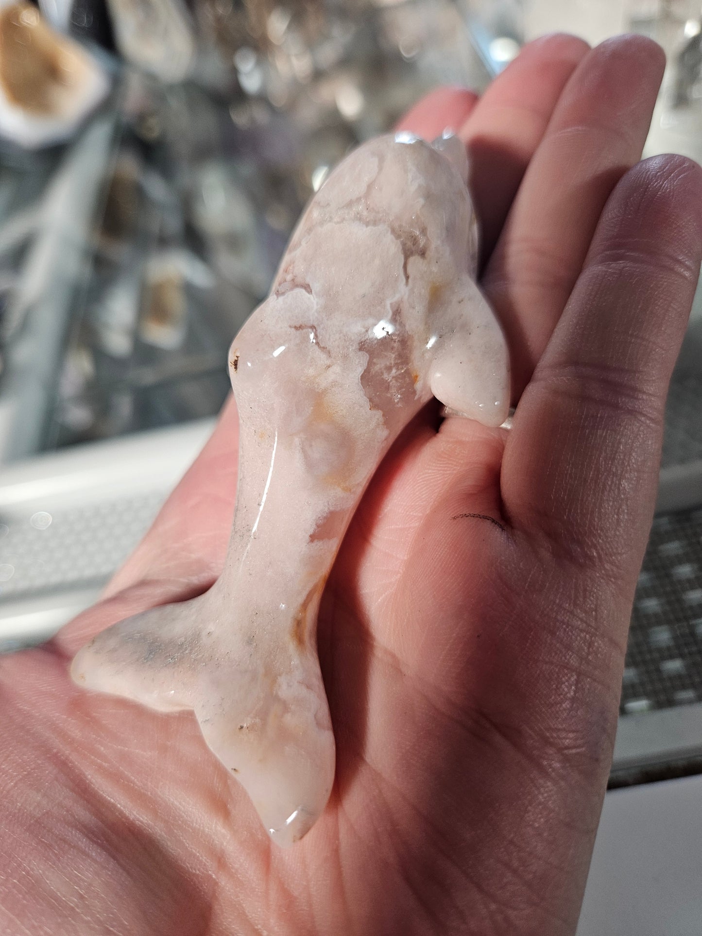 Flower agate dolphin