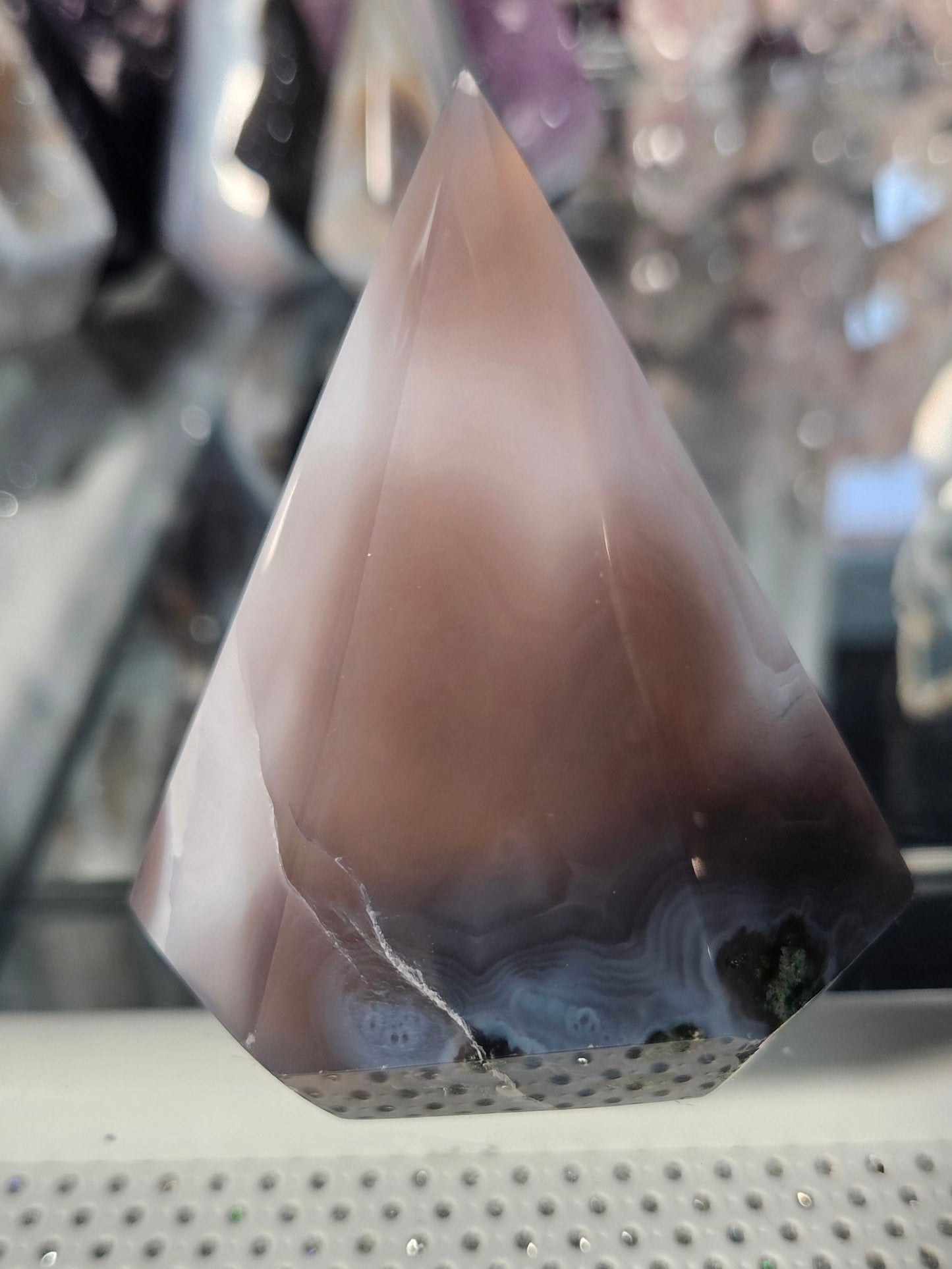 Agate Diamond with druzy