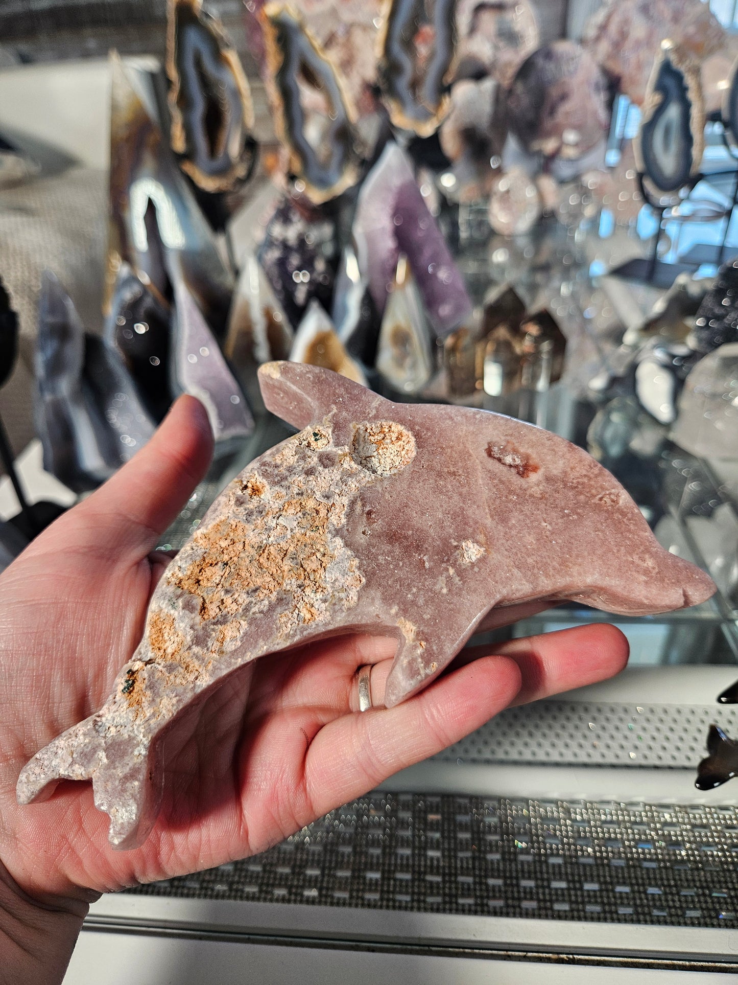 Pink amethyst dolphin