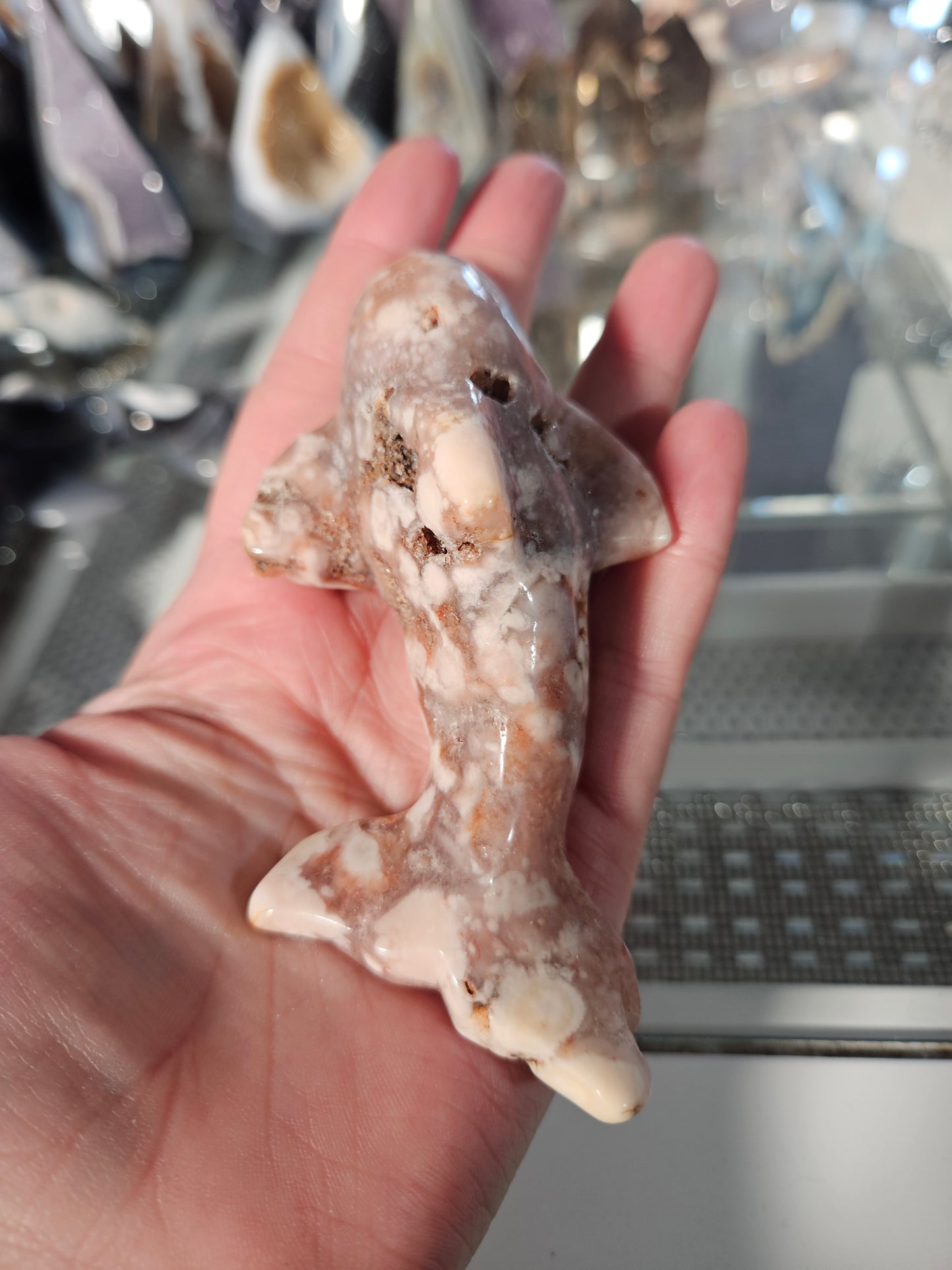 Flower agate dolphin