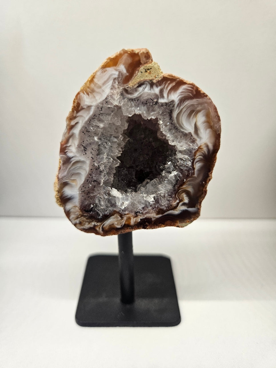 Small Agate Geode on Stand 1 – One Love Gemstones