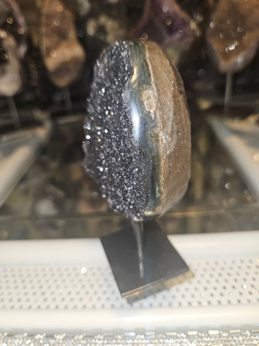 Black Druzy Amethyst Specimen