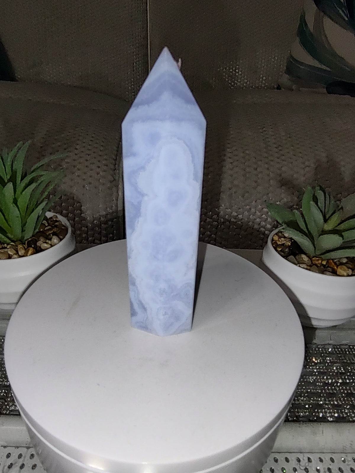 Blue Lace Agate Towers – #167c