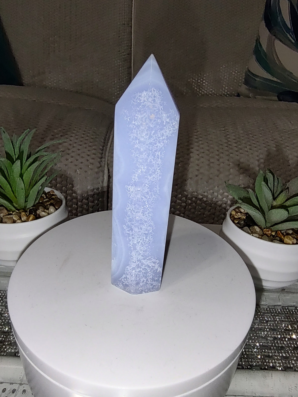 Blue Lace Agate Towers – #167c