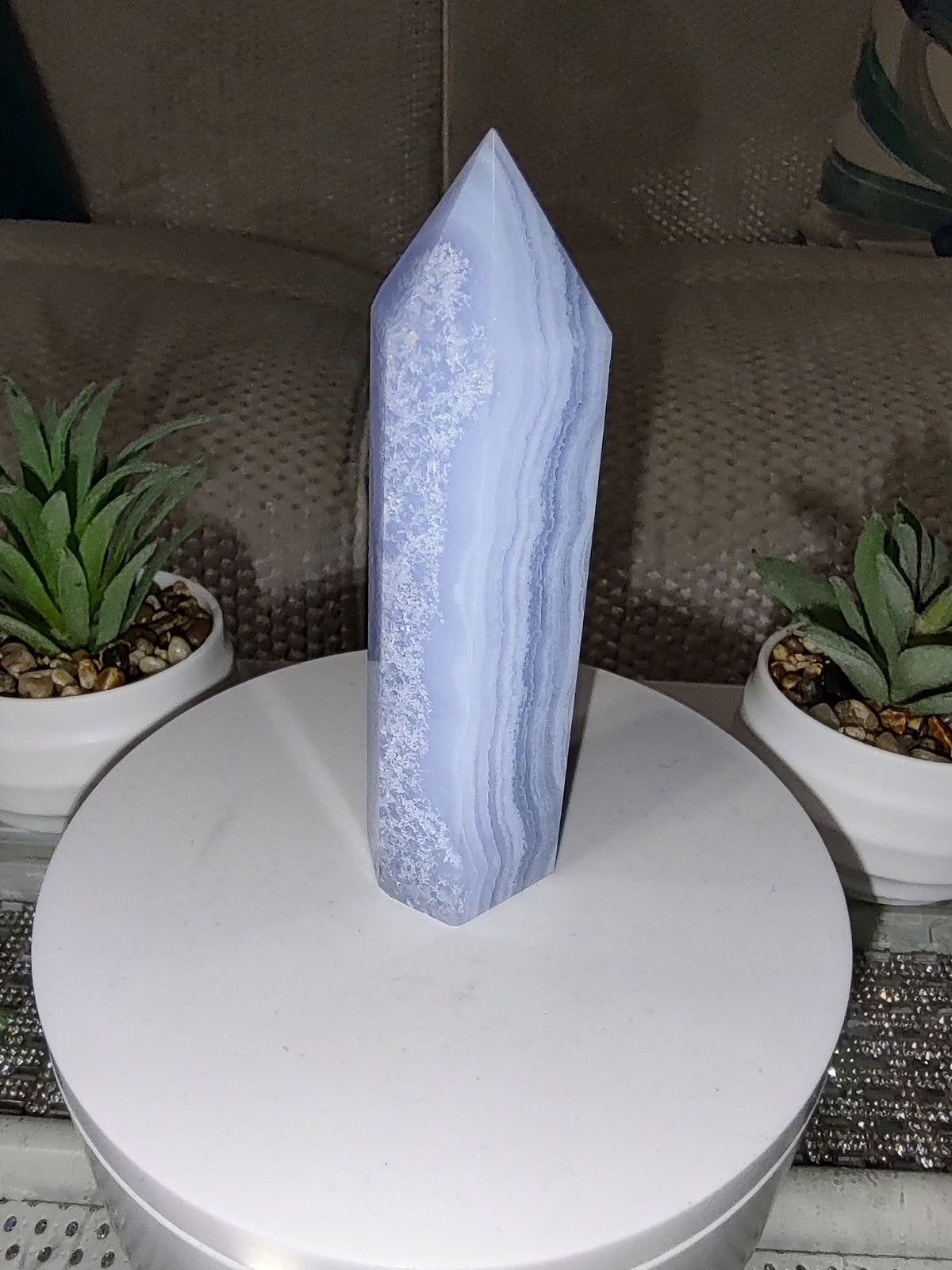 Blue Lace Agate Towers – #167c