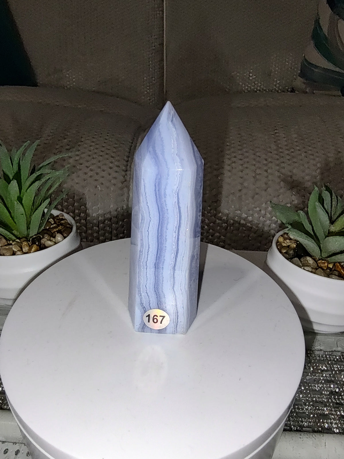 Blue Lace Agate Towers – #167d