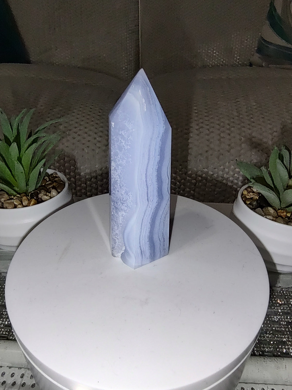 Blue Lace Agate Towers – #167d