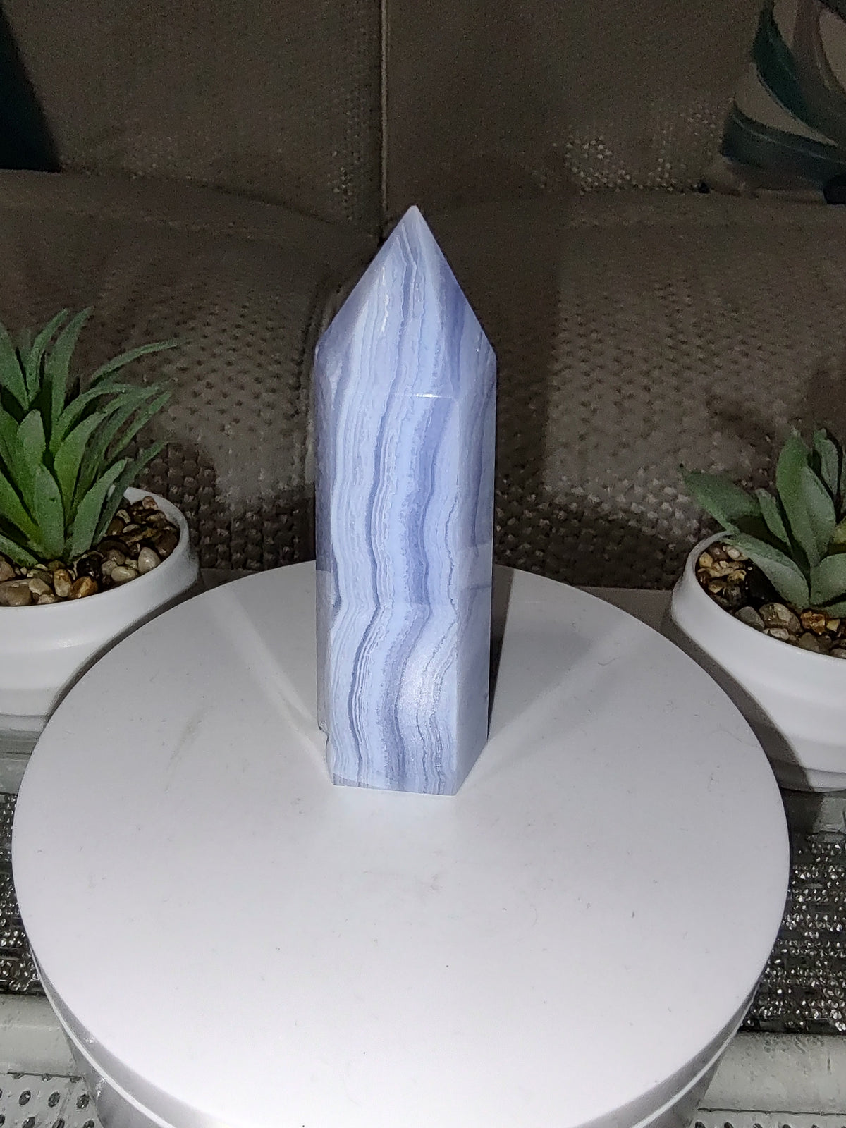 Blue Lace Agate Towers – #167d