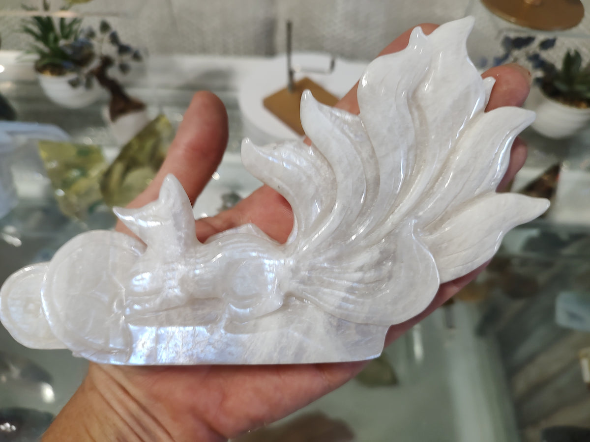 White Moonstone Nine-Tailed Fox – #540