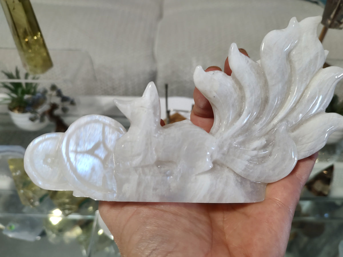 White Moonstone Nine-Tailed Fox – #540