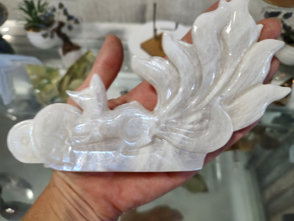 White Moonstone Nine-Tailed Fox – #540
