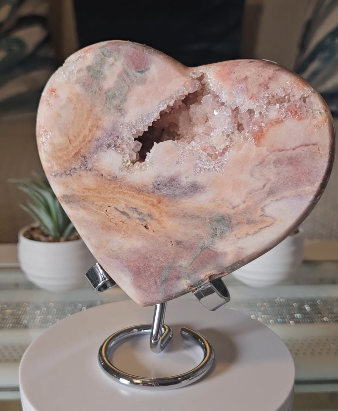 Pink Amethyst Heart 5