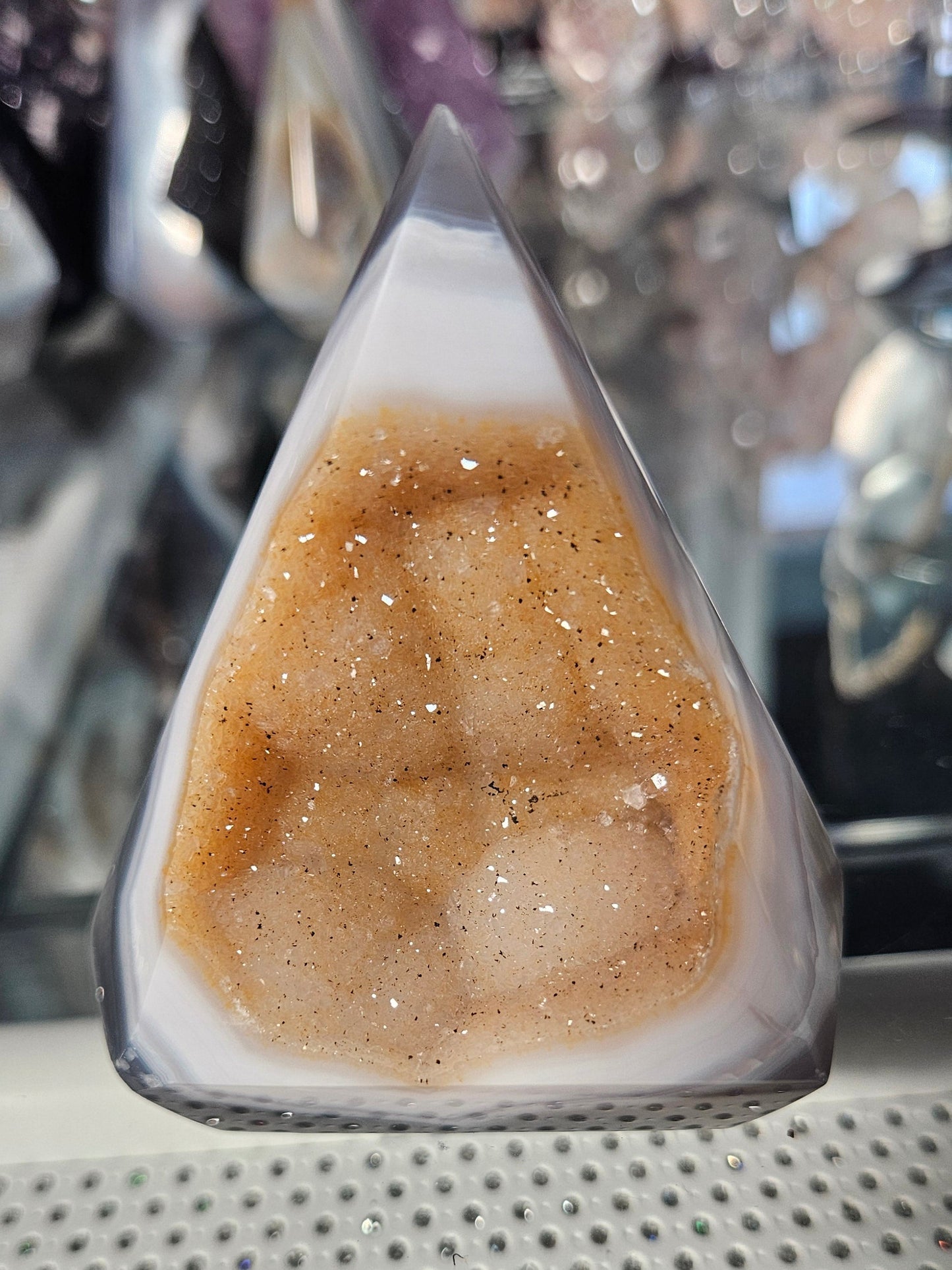 Agate Diamond with druzy