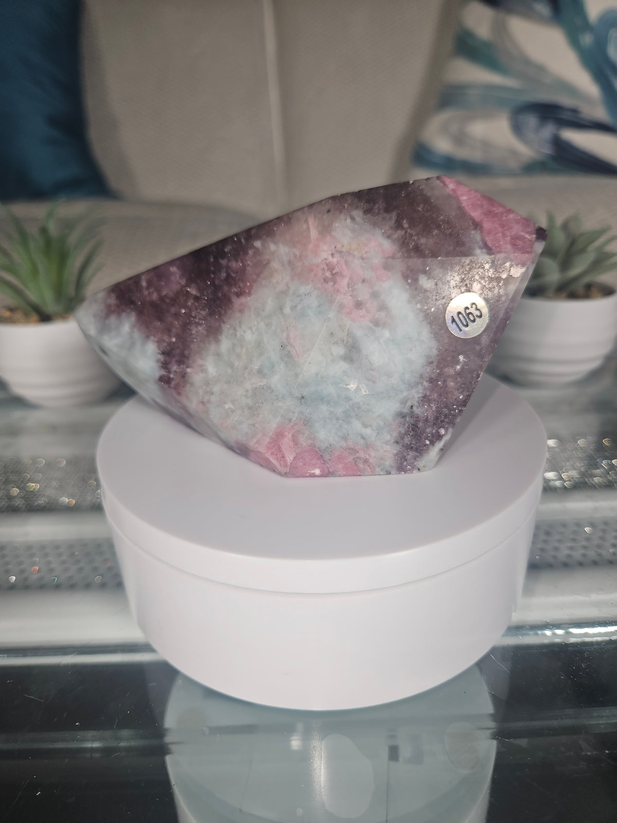 Natural Pink Tourmaline in Lepidolite Freeform