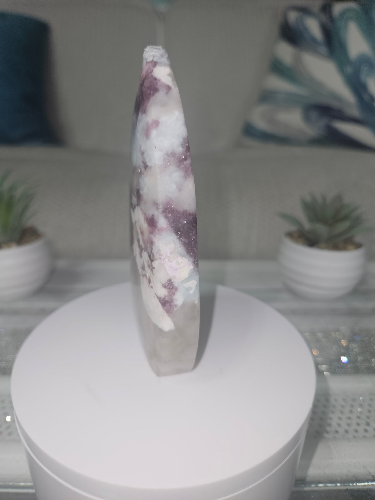 Natural Pink Tourmaline in Lepidolite Flame