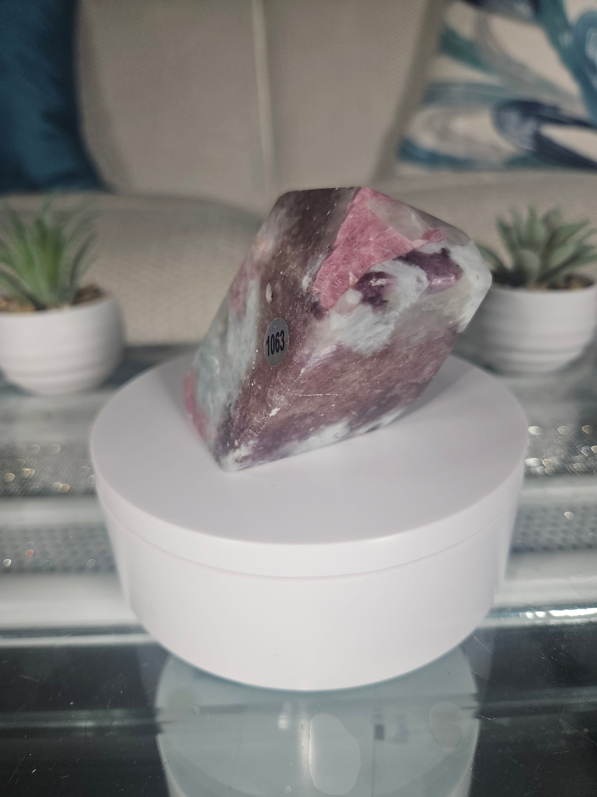 Natural Pink Tourmaline in Lepidolite Freeform