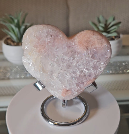 Pink Amethyst Heart 2
