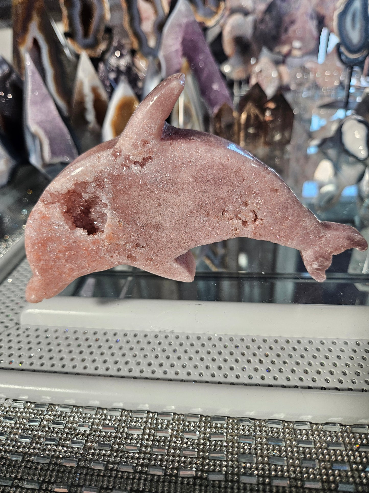 Pink amethyst dolphin