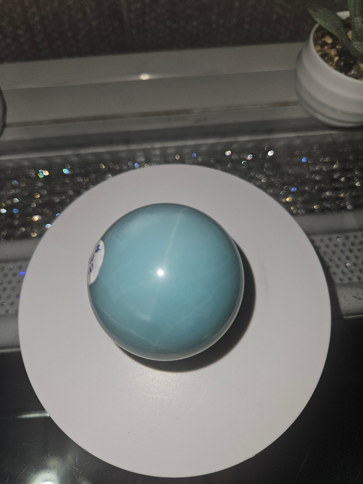 Natural Sky Blue Calcite Sphere