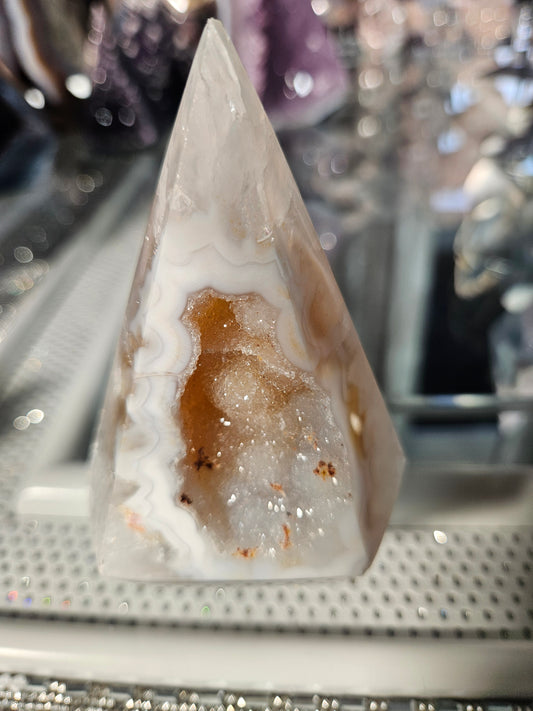 Agate Diamond with druzy