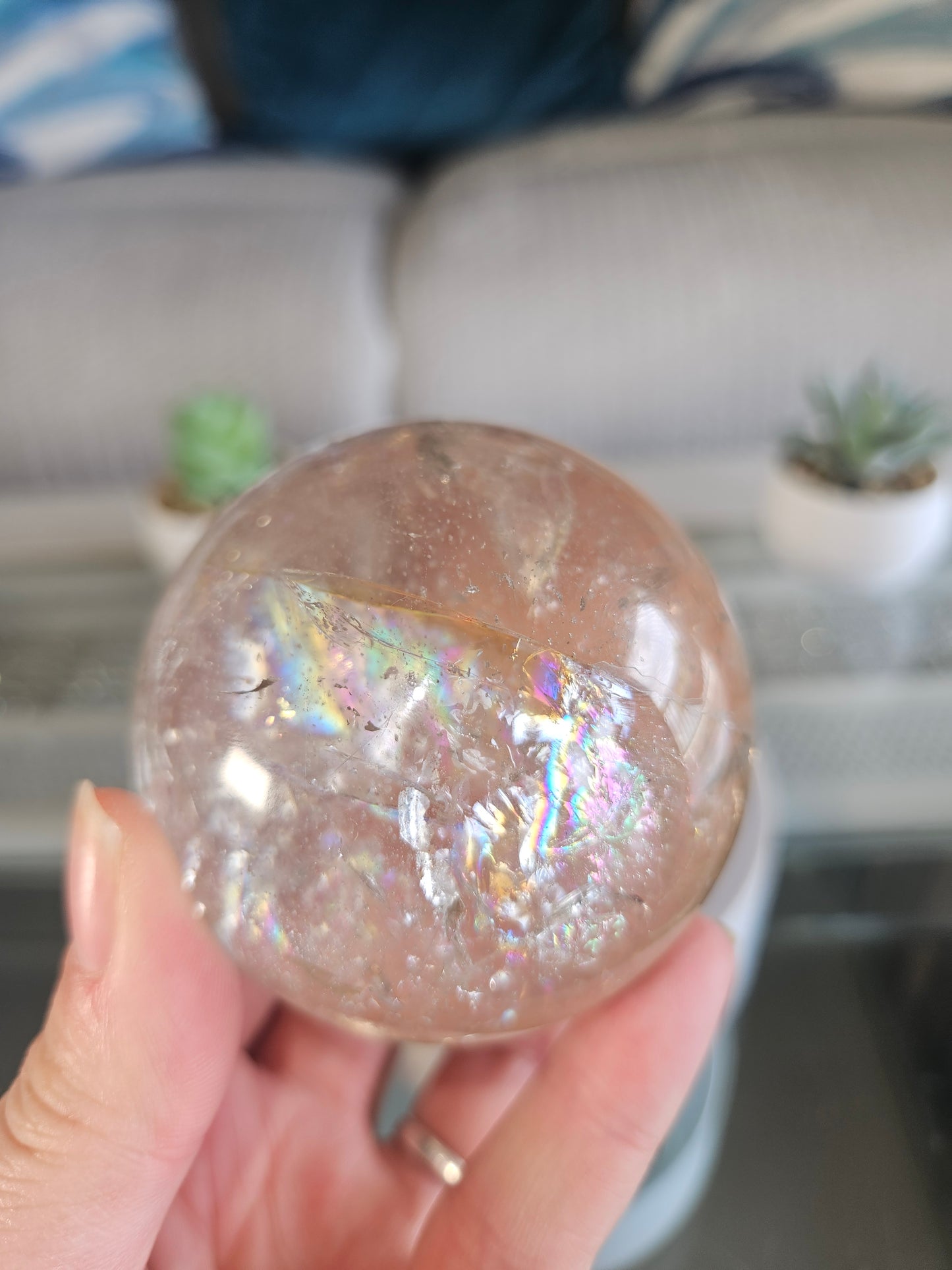 Rainbow Quartz Sphere 1