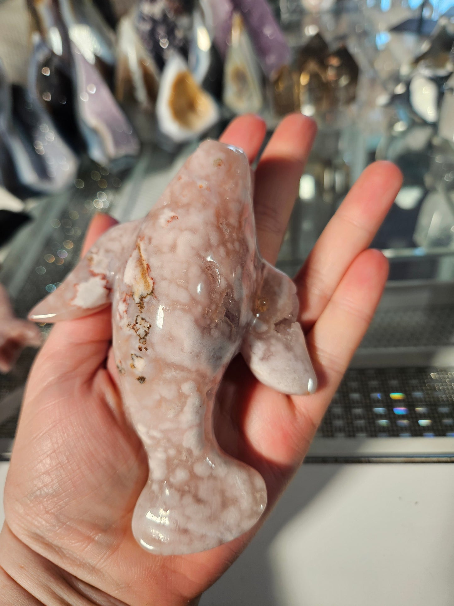Pink Amethyst manatee