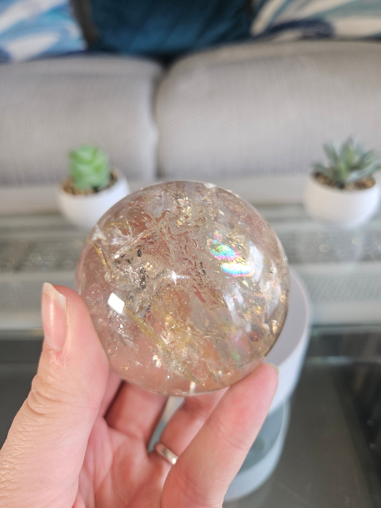 Rainbow Quartz Sphere 1