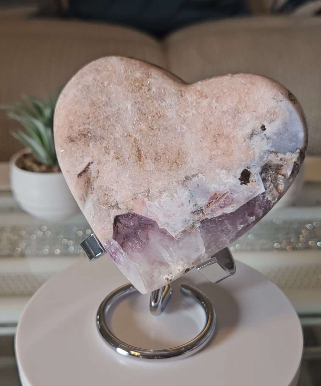 Pink Amethyst Heart 4