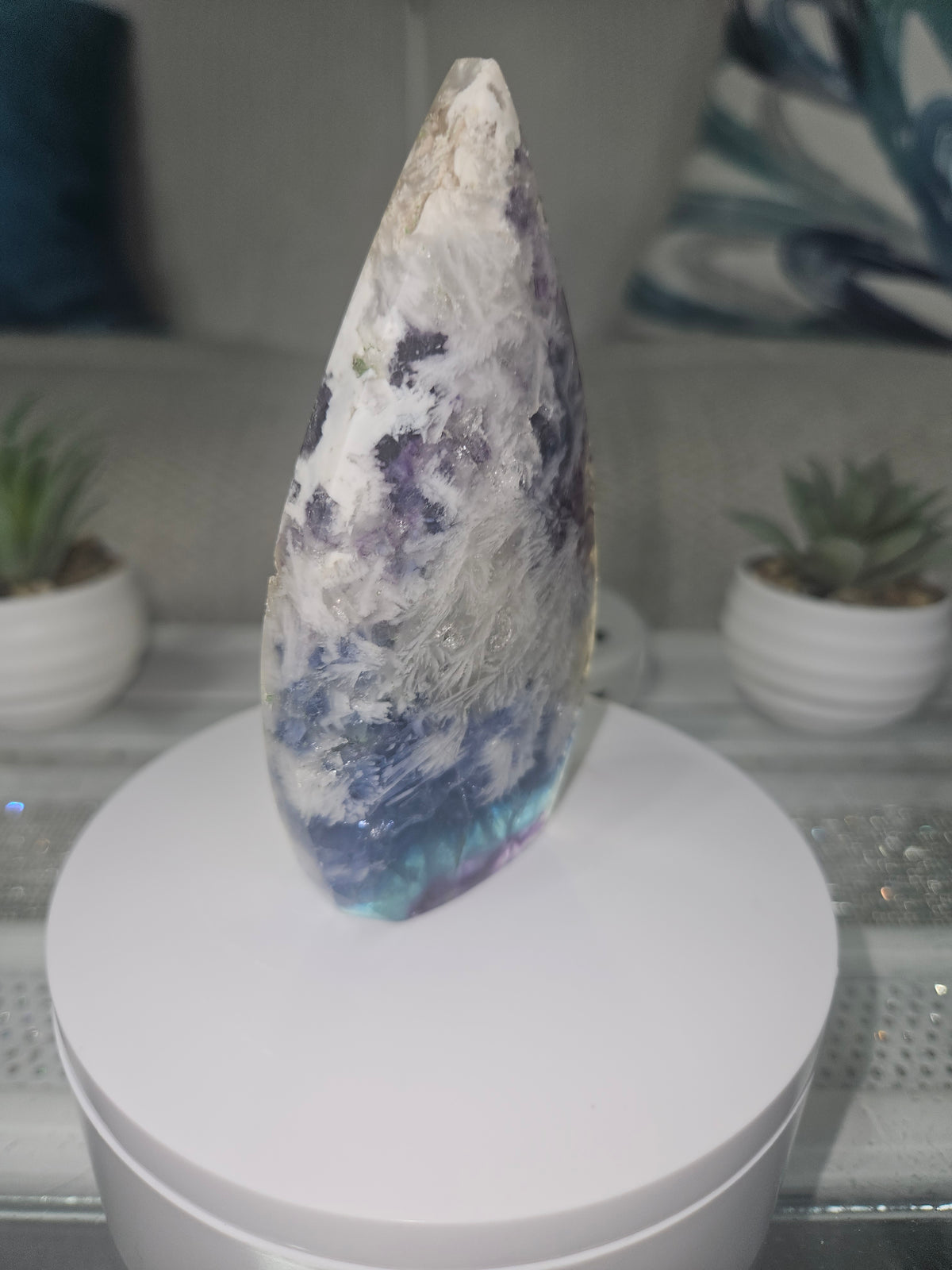 Feather Rainbow Fluorite Flame