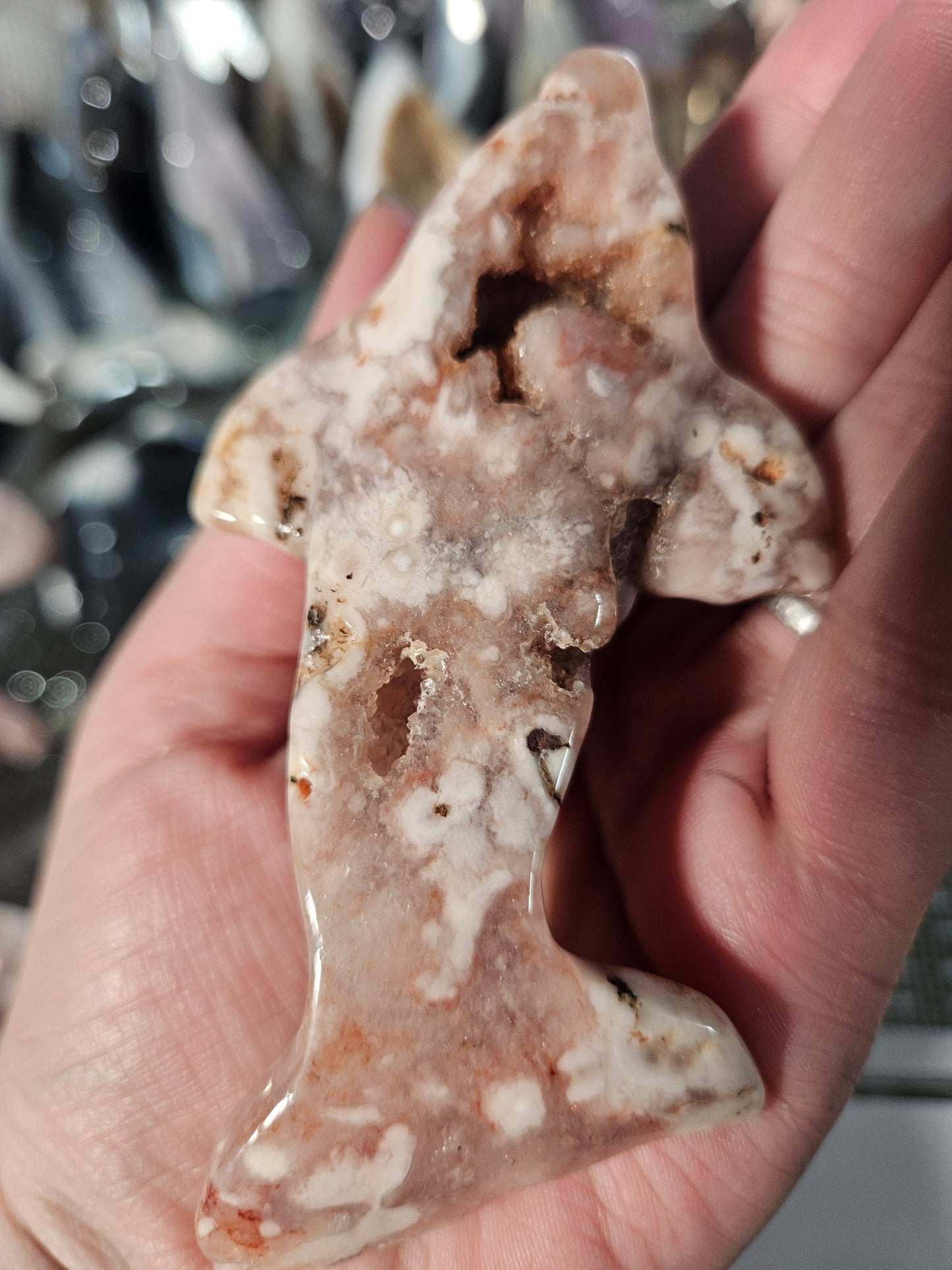 Flower agate dolphin
