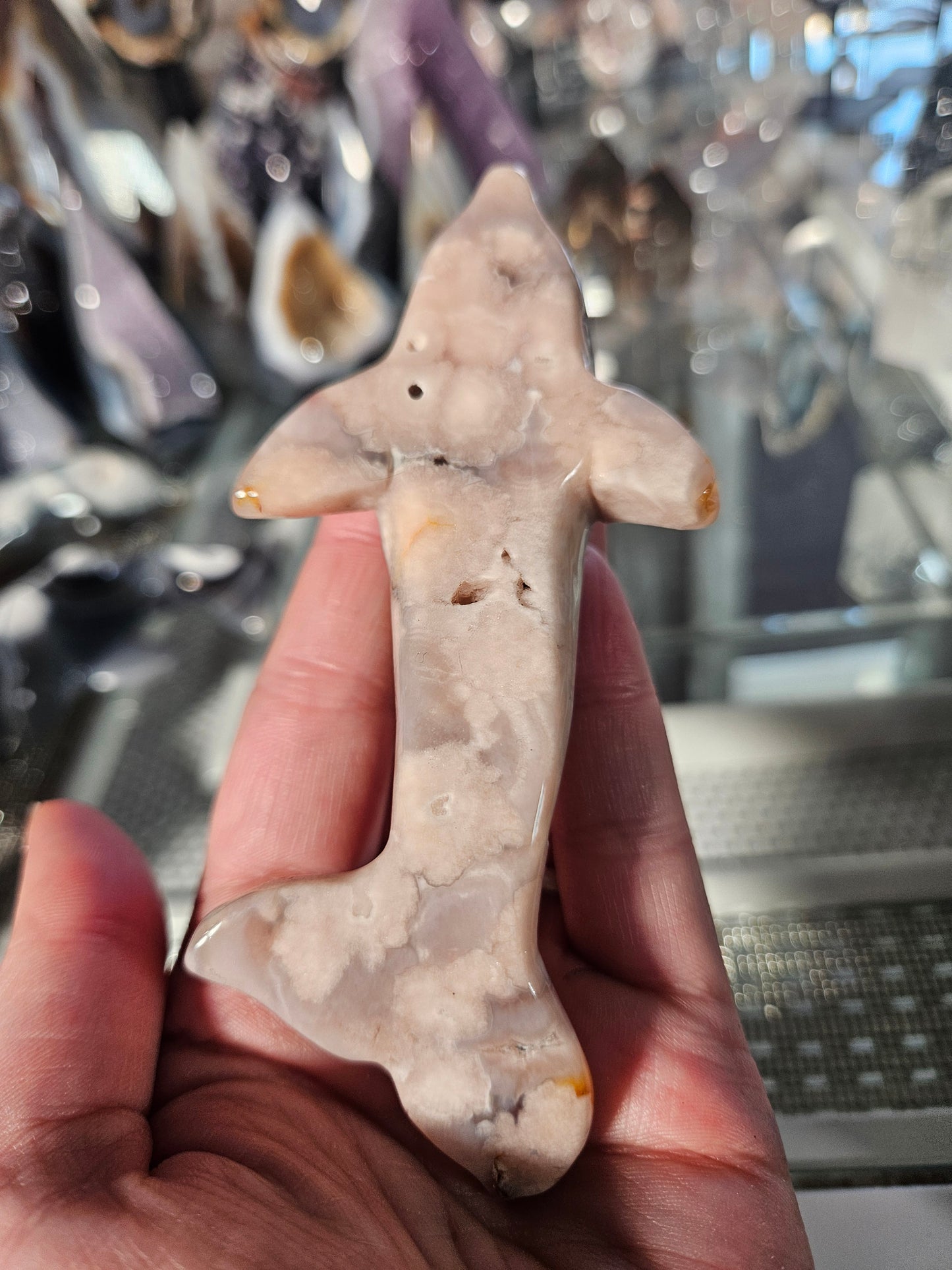 Flower Agate dolphin