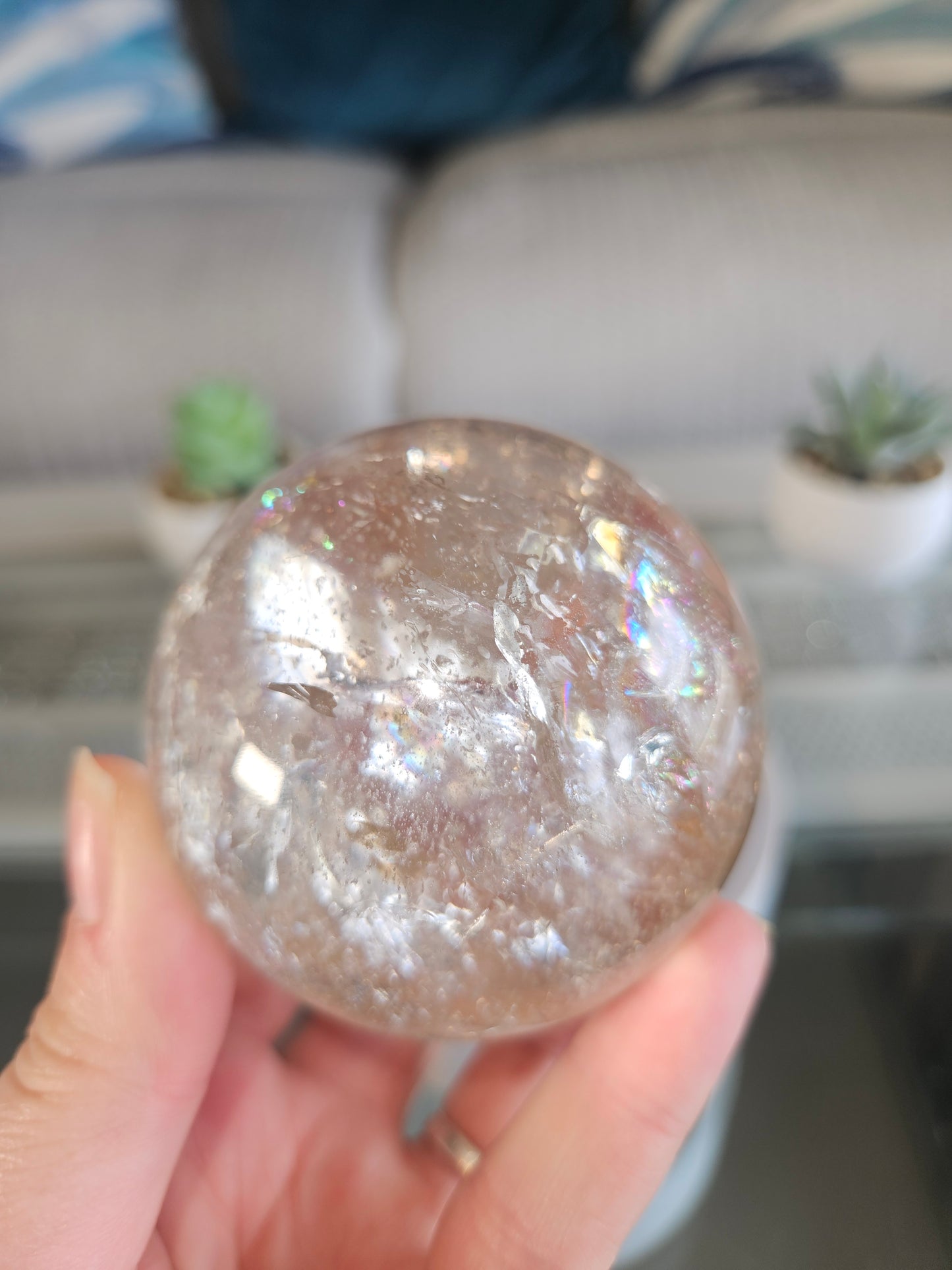 Rainbow Quartz Sphere 1