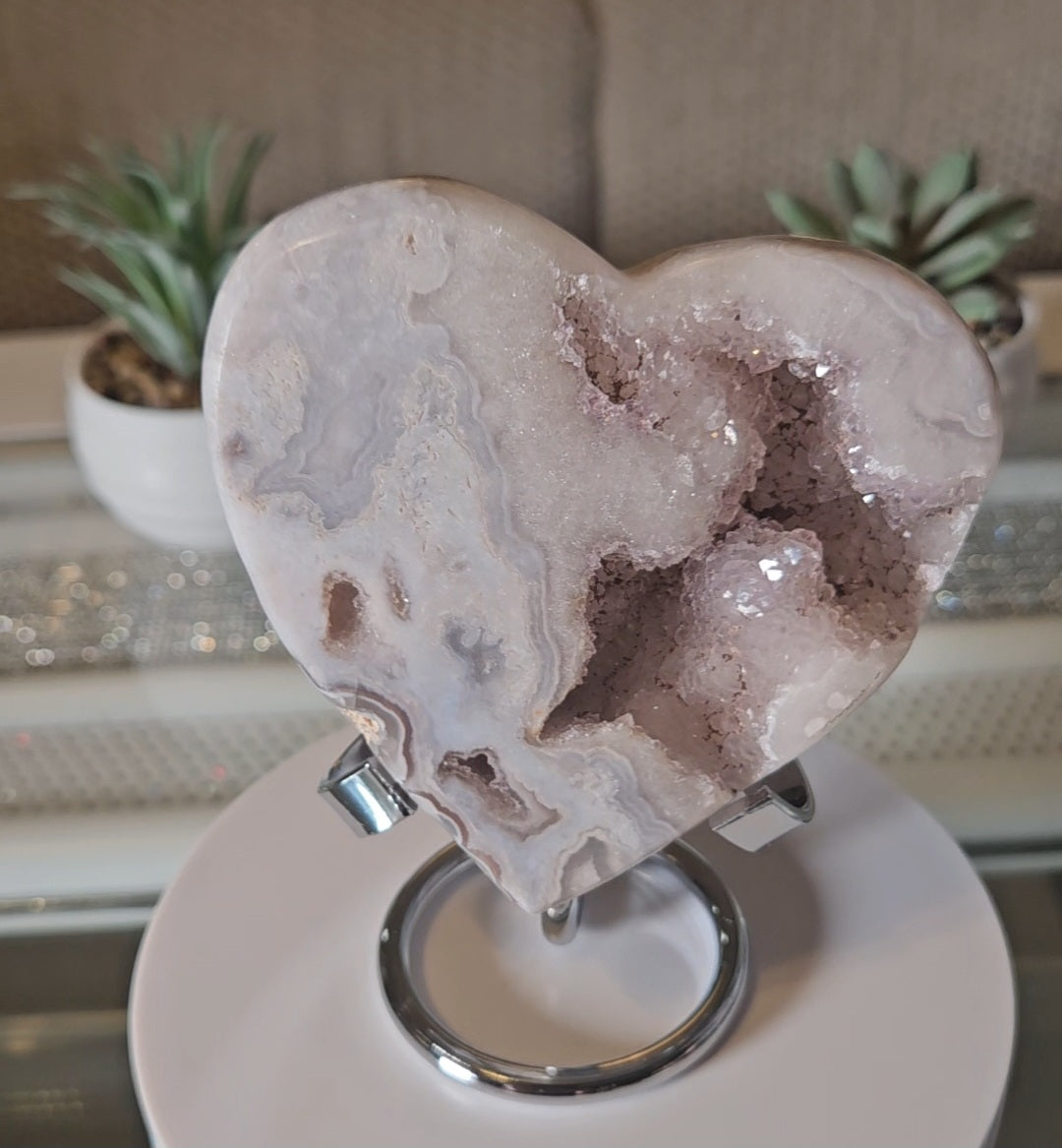 Pink Amethyst Heart 3