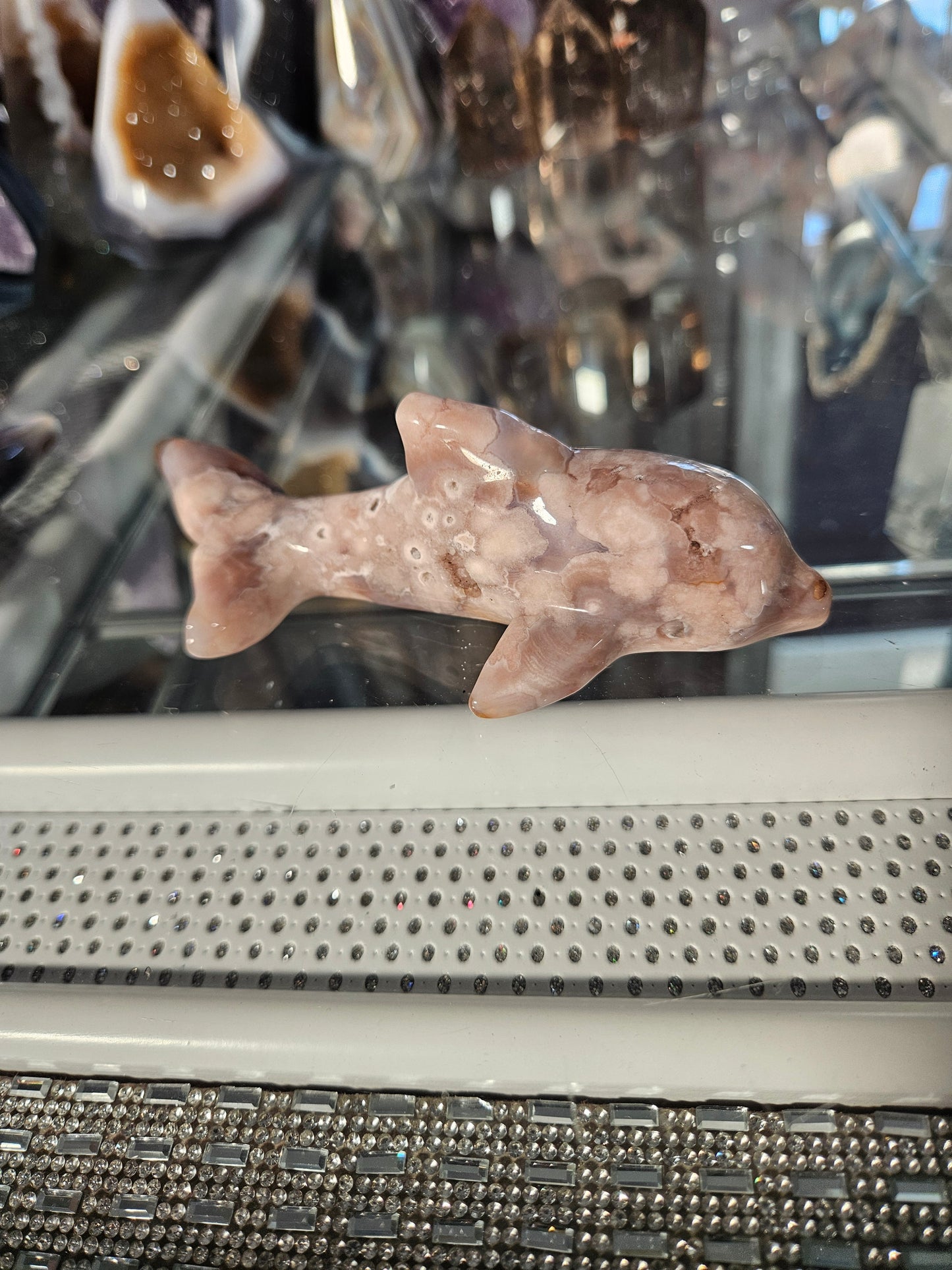Flower Agate dolphin