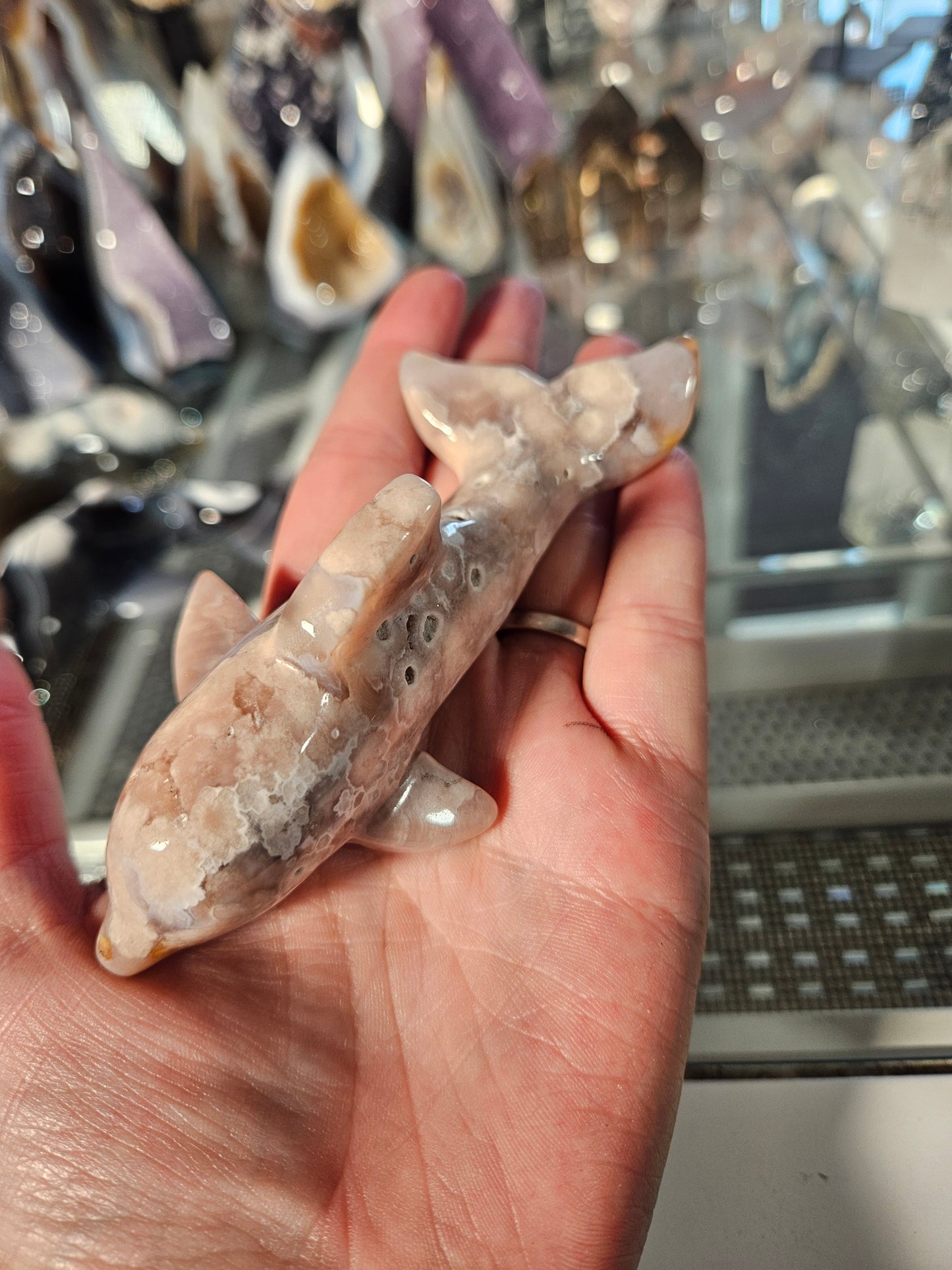 Flower Agate dolphin