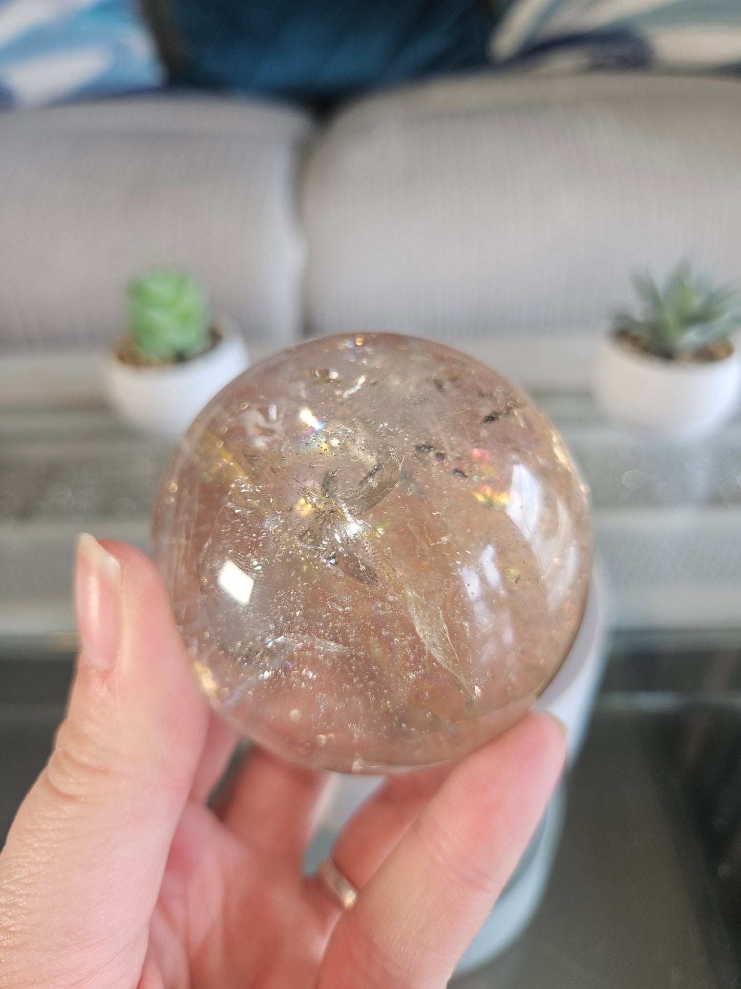 Rainbow Quartz Sphere 1